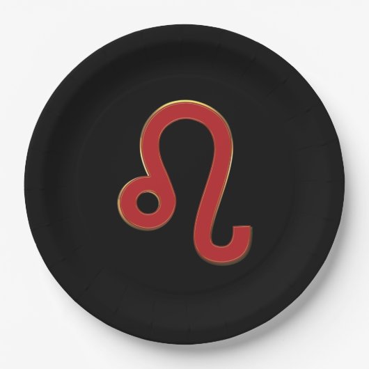 獅子座 7月8月 占星術 誕生日 ペーパープレート (正面)