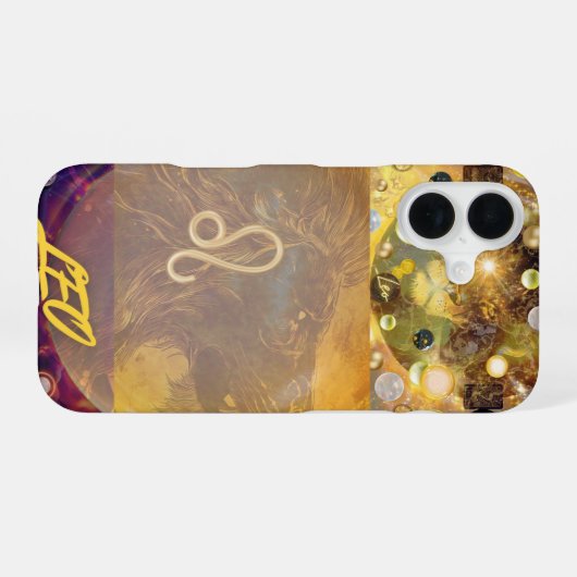 獅子座iPhone 15ケース iPhone 16ケース (裏面横)