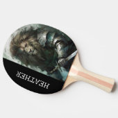 獅子戦士モノグラム名 卓球ラケット (横)