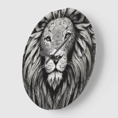 獅子時計 ラージ壁時計 (傾斜)