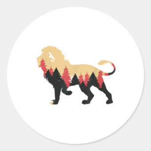 獅子林木環境保護自然 ラウンドシール