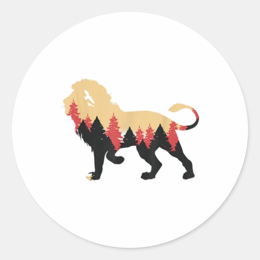 獅子林木環境保護自然 ラウンドシール (正面)