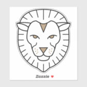 獅子火サイン黒の占星術の記号 シール (シート)