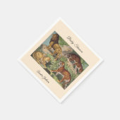 獅子猫ジャングル男女兼用赤ちゃんシャワーbyメール スタンダードカクテルナプキン (角)