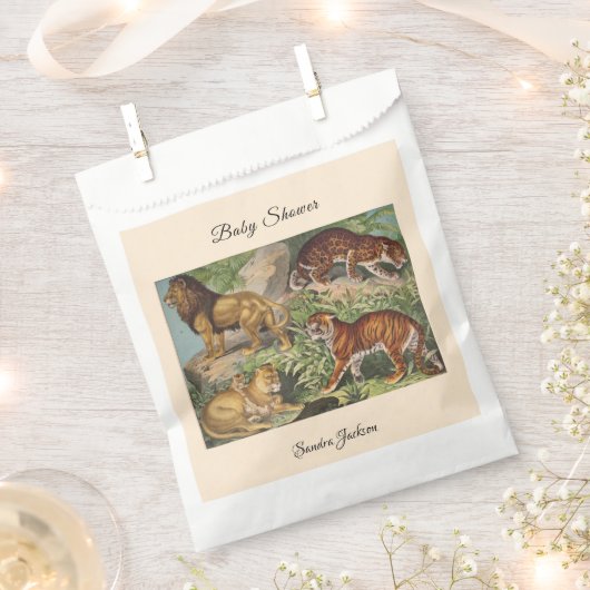 獅子猫ジャングル男女兼用赤ちゃんシャワーbyメール フェイバーバッグ (クリップ留めされた状態)