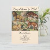 獅子猫ジャングル男女兼用赤ちゃんシャワーbyメール 招待状 (スタンド正面)