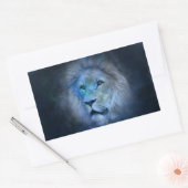 獅子獅子 長方形シール (封筒)