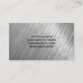 獅子盾 | メタルテクスチャの背景 名刺 (裏面)