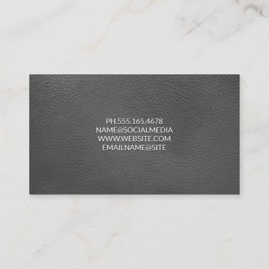 獅子盾 |レザーエレガント 名刺 (裏面)