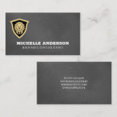 獅子盾 |レザーエレガント 名刺 (正面/裏面)