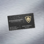 獅子盾 | 財務ロゴ マグネット名刺 (インサイチュ)