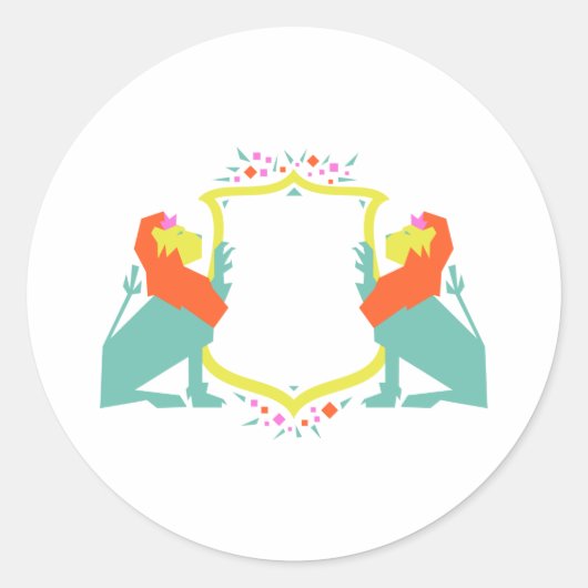 獅子紋 ラウンドシール (正面)