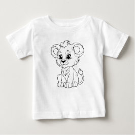 獅子自身で色をつける ベビーTシャツ