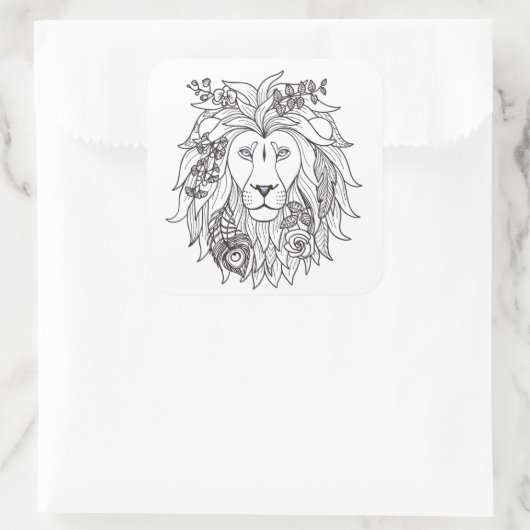 獅子花 スクエアシール (バッグ)