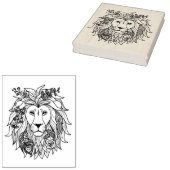 獅子花 ラバースタンプ (押印)