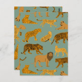 獅子虎豹  ポストカード (正面/裏面)