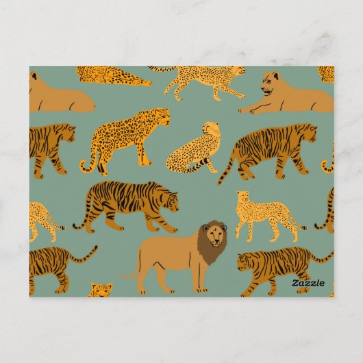 獅子虎豹  ポストカード (裏面)