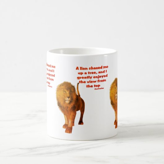 獅子門感動的態度引用文 コーヒーマグカップ (中央)