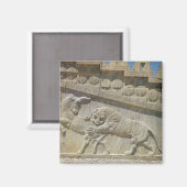 獅子闘牛、レリーフ、 浮き彫り東階段 マグネット (正面/裏面)