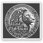 獅子音ザズル工芸品 シール (正面)