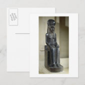 獅子頭の女神セクメットの像 ポストカード (正面/裏面)