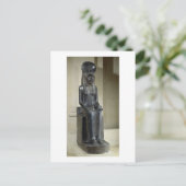 獅子頭の女神セクメットの像 ポストカード (スタンド正面)