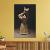 獅子頭の悪魔の小像， Mesopotamia, c.5 キャンバスプリント (インサイチュ (リビング))