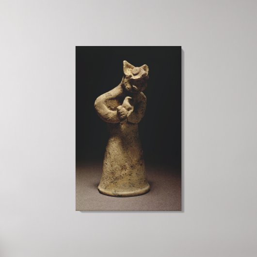 獅子頭の悪魔の小像， Mesopotamia, c.5 キャンバスプリント (正面)