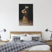 獅子頭の悪魔の小像， Mesopotamia, c.5 キャンバスプリント (インサイチュ (寝室))