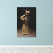 獅子頭の悪魔の小像， Mesopotamia, c.5 キャンバスプリント (インサイチュ (ウッドフロア))