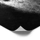 獅子頭の真黒白のライ素晴らしンアート ポスター (角)