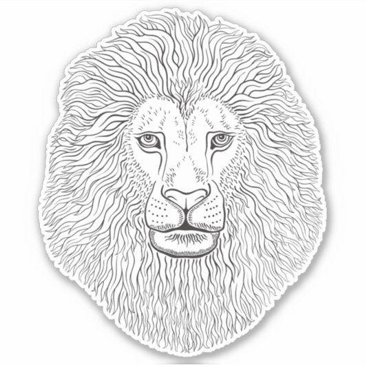 獅子頭 シール (正面)