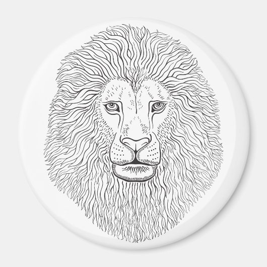 獅子頭 マグネット (正面)