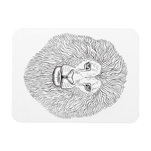 獅子頭 マグネット (横)