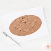 獅子頭 楕円形シール (封筒)