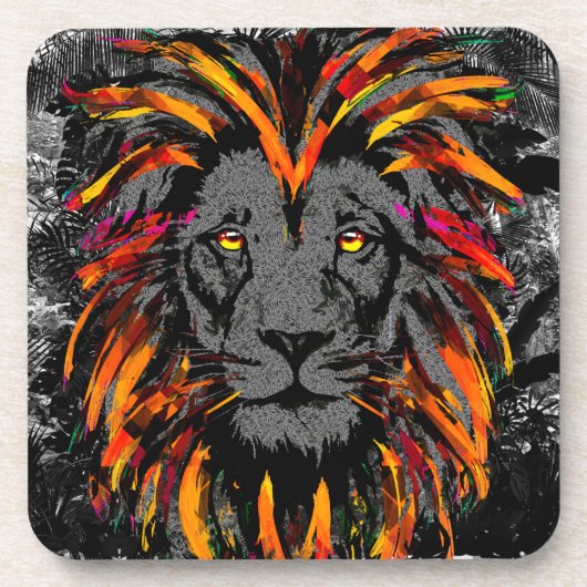 獅子頭 | Orange Lion Coasters コースター (正面)