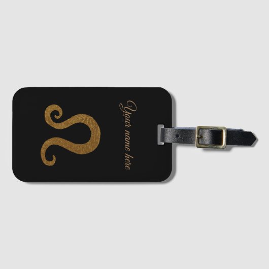 獅子黄金星占い標識 ラゲッジタグ (正面横)