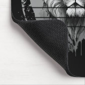 獅子黒白 マウスパッド (コーナー)