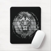 獅子黒白 マウスパッド (マウス)