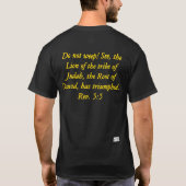 "獅子 Judah" クリスチャンTシャツ Tシャツ (裏面)