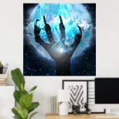 獣と月 ポスター (ホームオフィス)