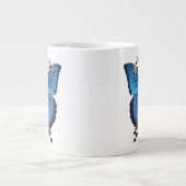 獣のおもしろいトイレユーモアのようなブルーバタフライウンチ ジャンボコーヒーマグカップ (正面)