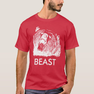 獣のとどろく灰色グマ Tシャツ