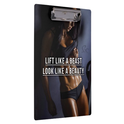 獣のように持ち上げ、美しいのように見える – トレーニング クリップボード (右)