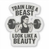 獣のように訓練する、美しいのように見える シール (正面)