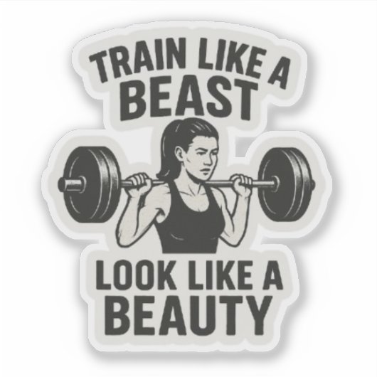 獣のように訓練する、美しいのように見える シール (正面)