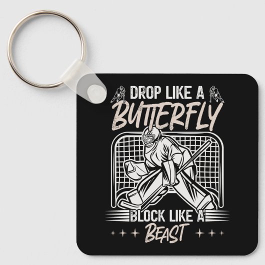 獣のゴアリーのような蝶のブロックのように落ちる キーホルダー (正面)