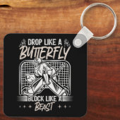 獣のゴアリーのような蝶のブロックのように落ちる キーホルダー (裏面)