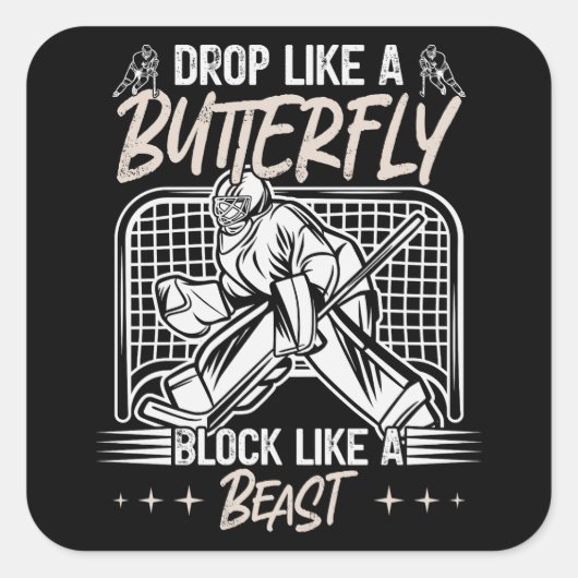 獣のゴアリーのような蝶のブロックのように落ちる スクエアシール (正面)