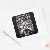 獣のゴアリーのような蝶のブロックのように落ちる スクエアシール (封筒)